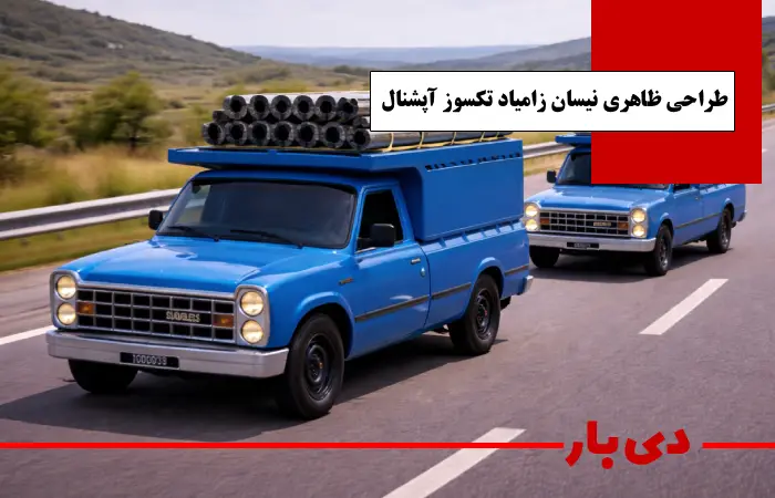 مشخصات نیسان زامیاد تکسوز آپشنال مدل 1405 1 طراحی ظاهری نیسان زامیاد تکسوز آپشنال مدل 1405 دی بار